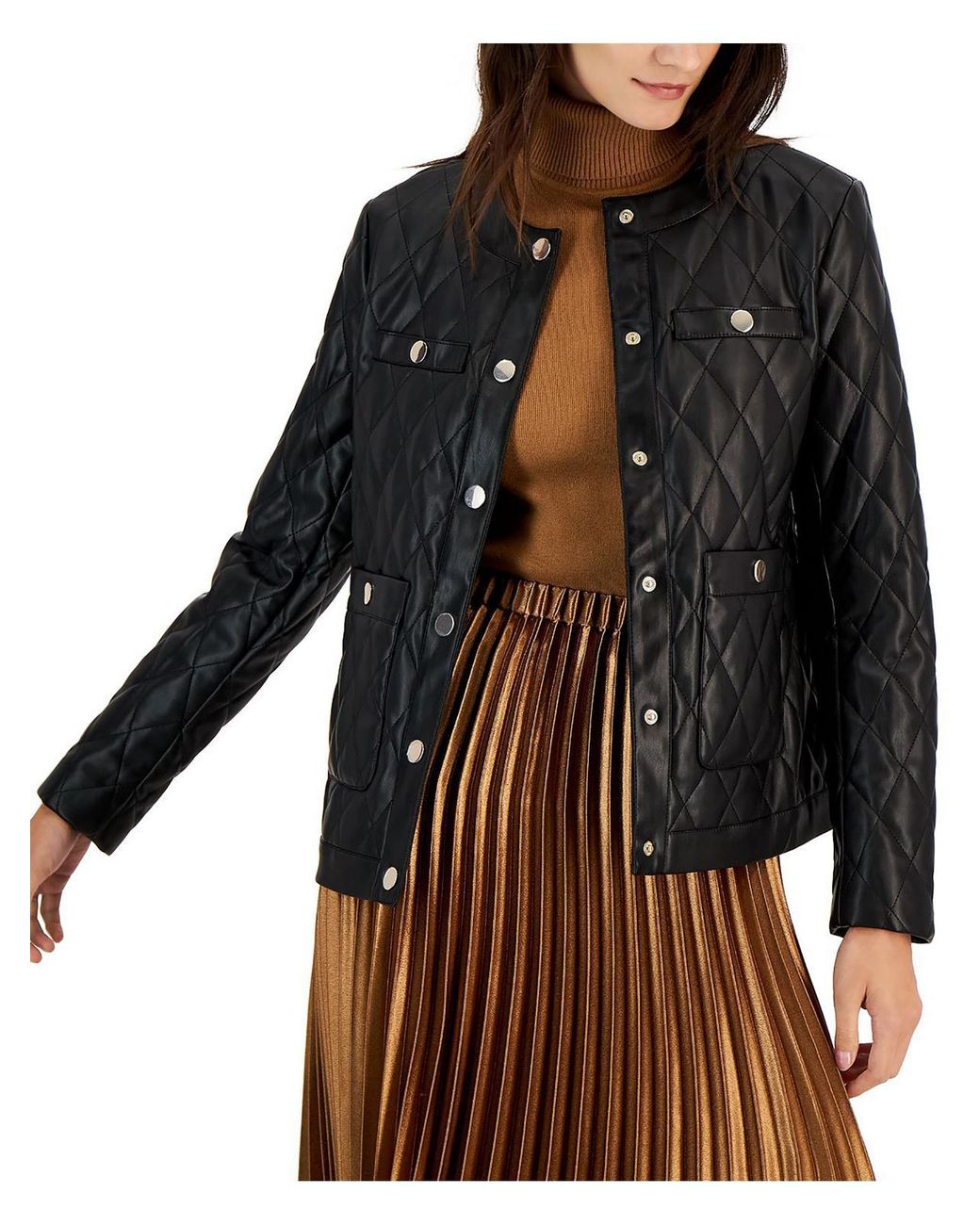 Anne klein shop quilted coat