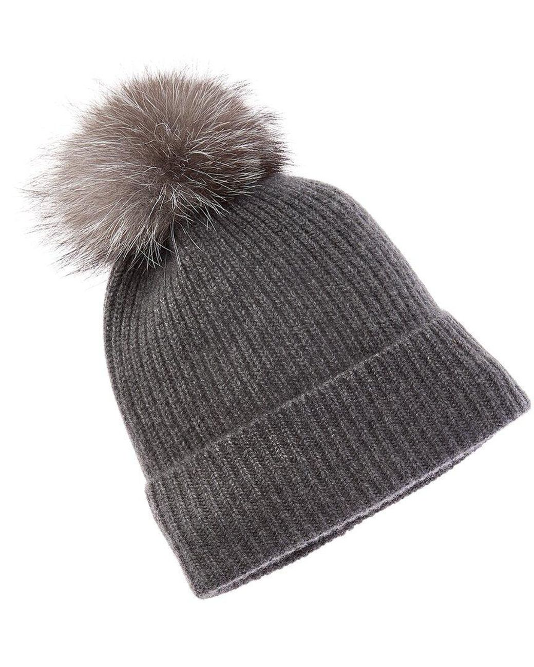 Sofiacashmere Gray Rib Cashmere Hat