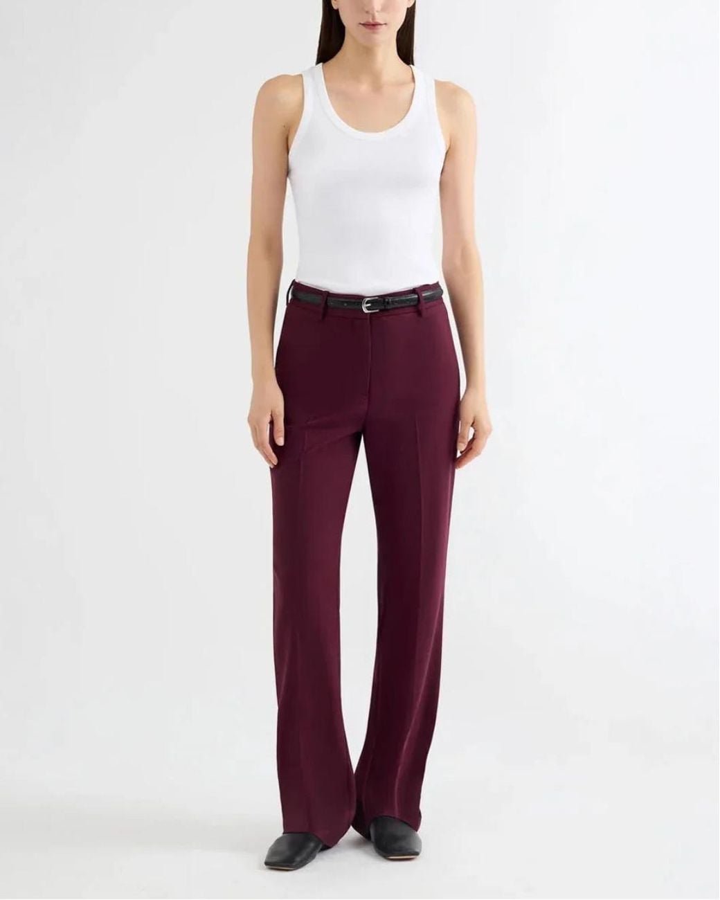 Argent Red Straight Leg Trouser