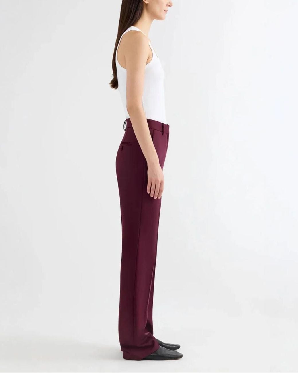 Argent Red Straight Leg Trouser