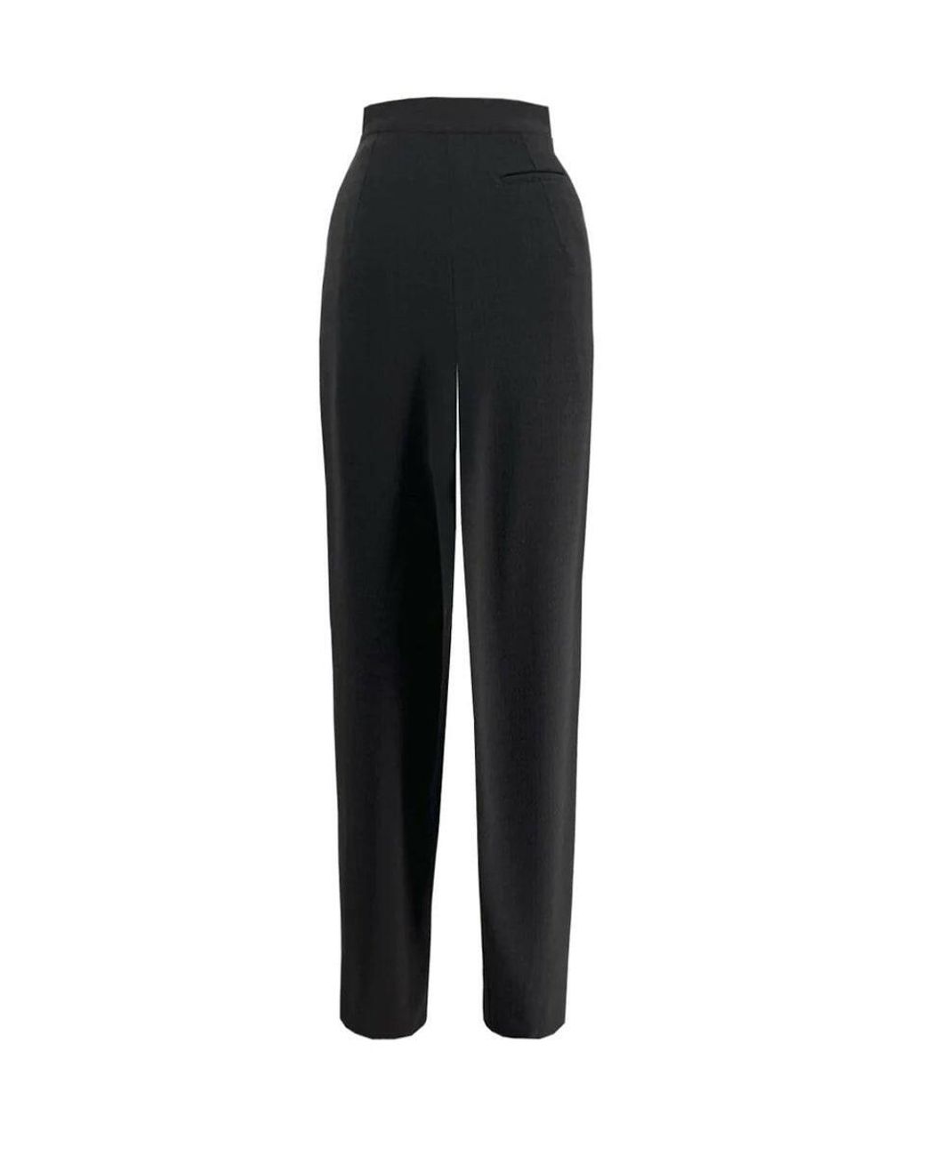Edeline Lee Black Simple Plait Trouser