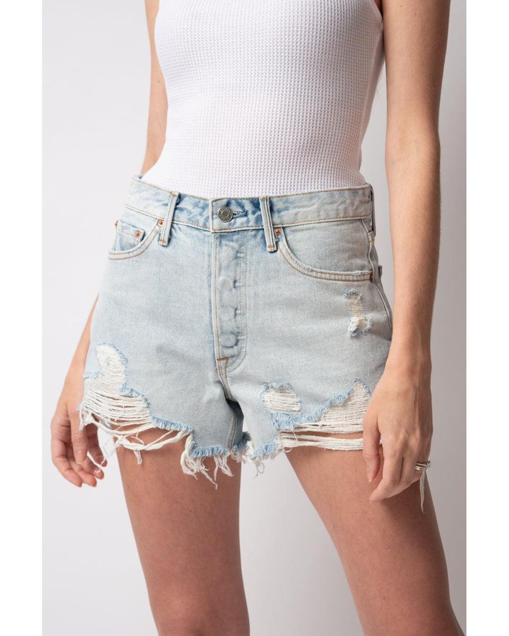 GRLFRND Cotton Helena Short | Lyst