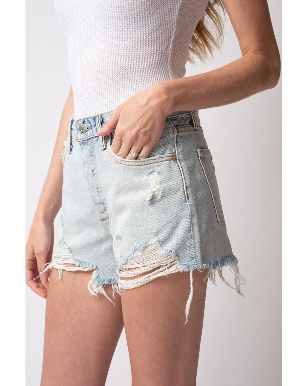 GRLFRND Cotton Helena Short | Lyst