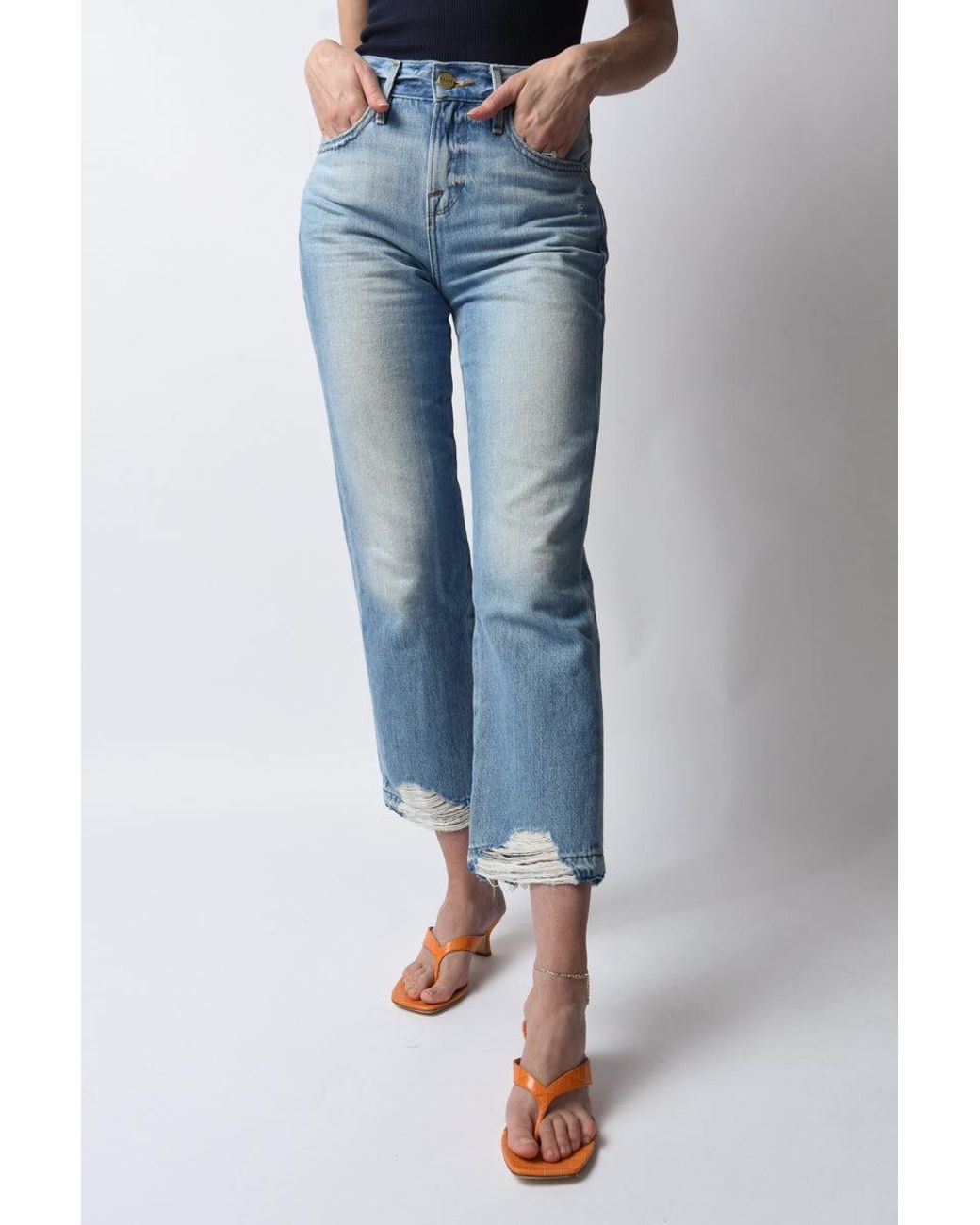 FRAME Denim Le Hollywood Crop Released 