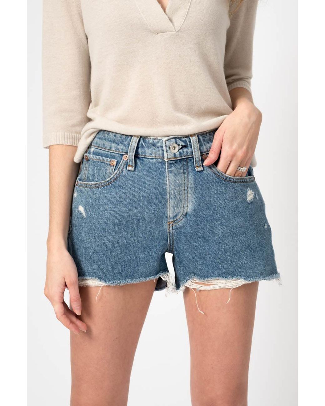 Rag \u0026 Bone Dre Low-rise Denim Shorts in 