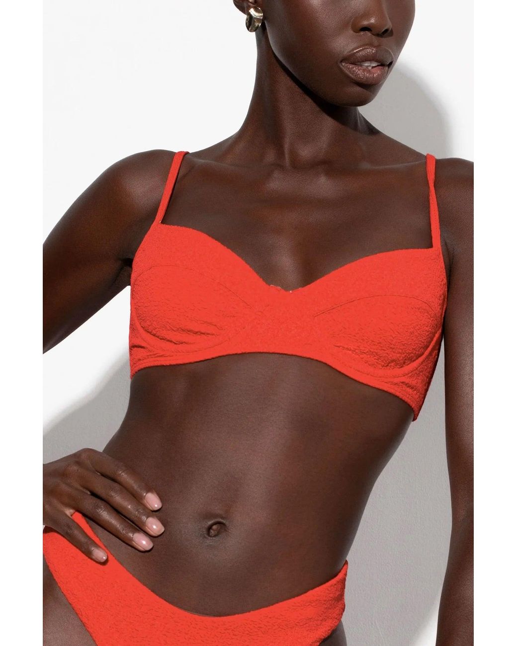 Mara Hoffman Lua Bikini Top in Red | Lyst UK