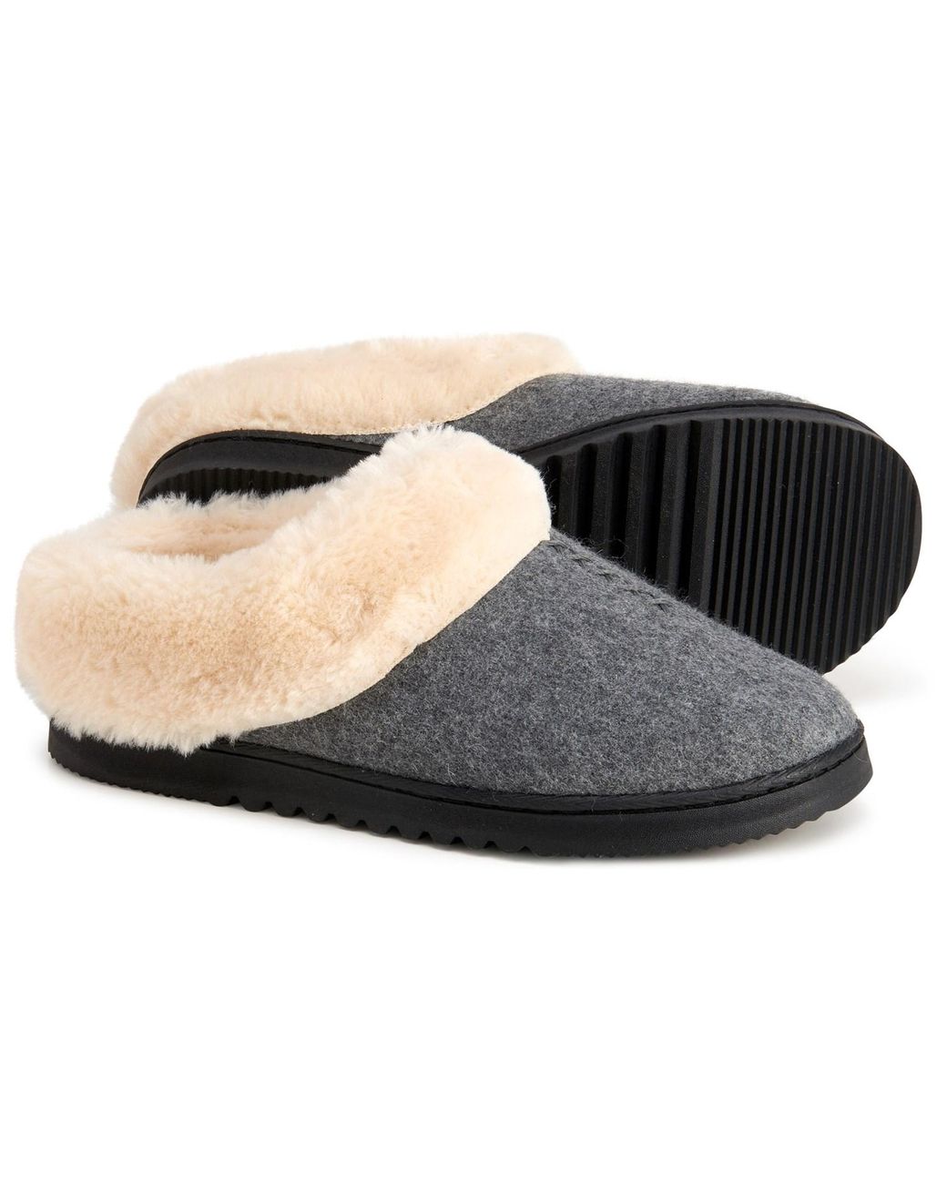 grey clog slippers