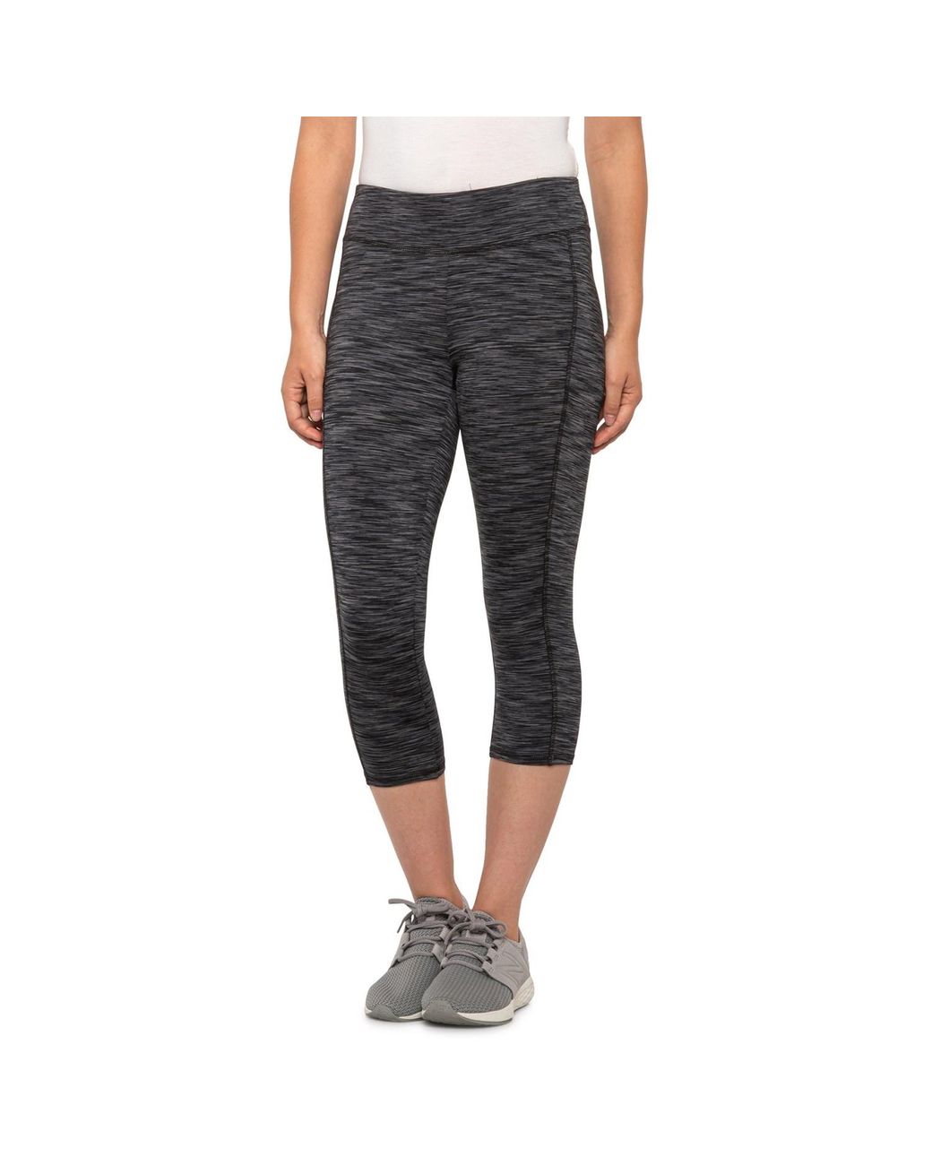 Danskin Space-dye Capri Leggings in Black - Lyst