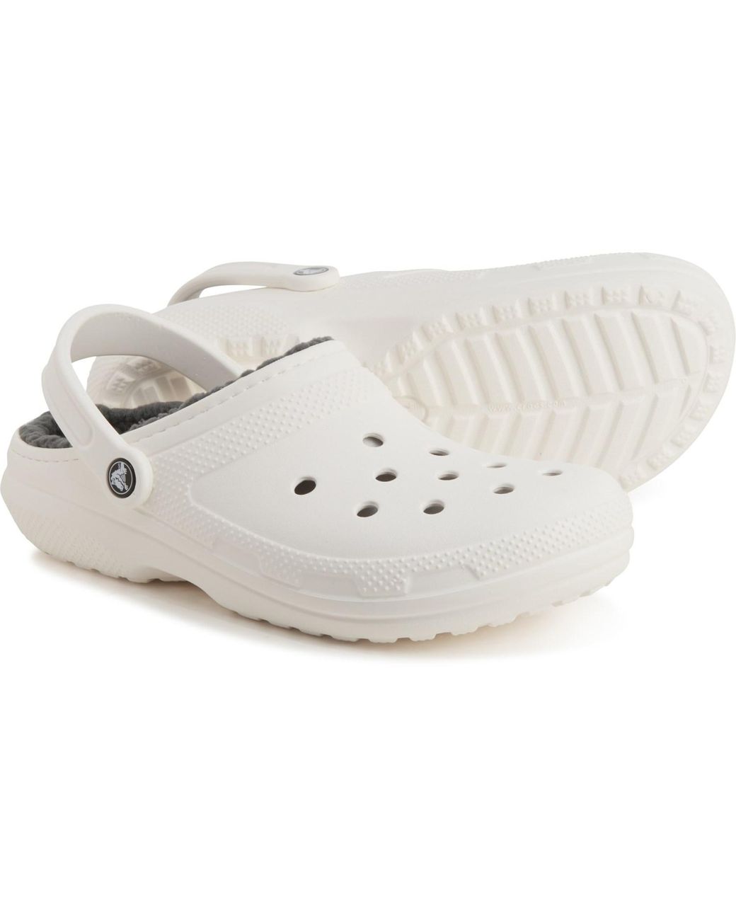 Crocs™ Classic Lined Clogs in White (Metallic) for Men Lyst