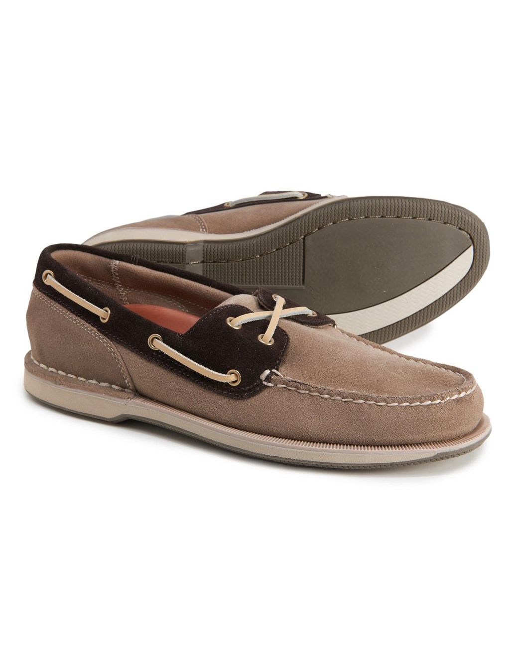 Rockport Suede Perth Boat Shoes for Men - Lyst