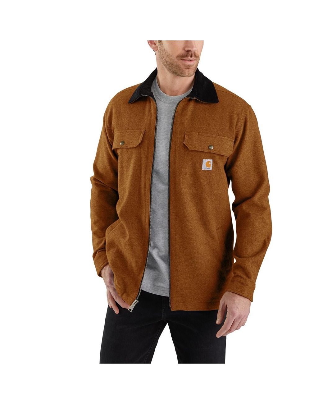 carhartt pawnee zip shirt jacket