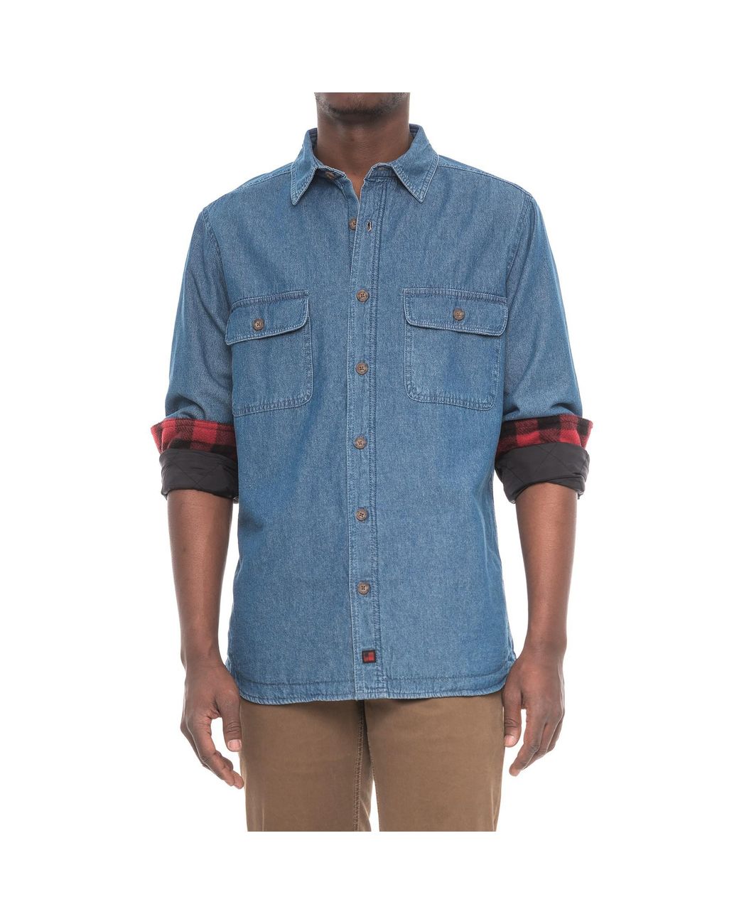 Woolrich Fleece-lined Denim Shirt 