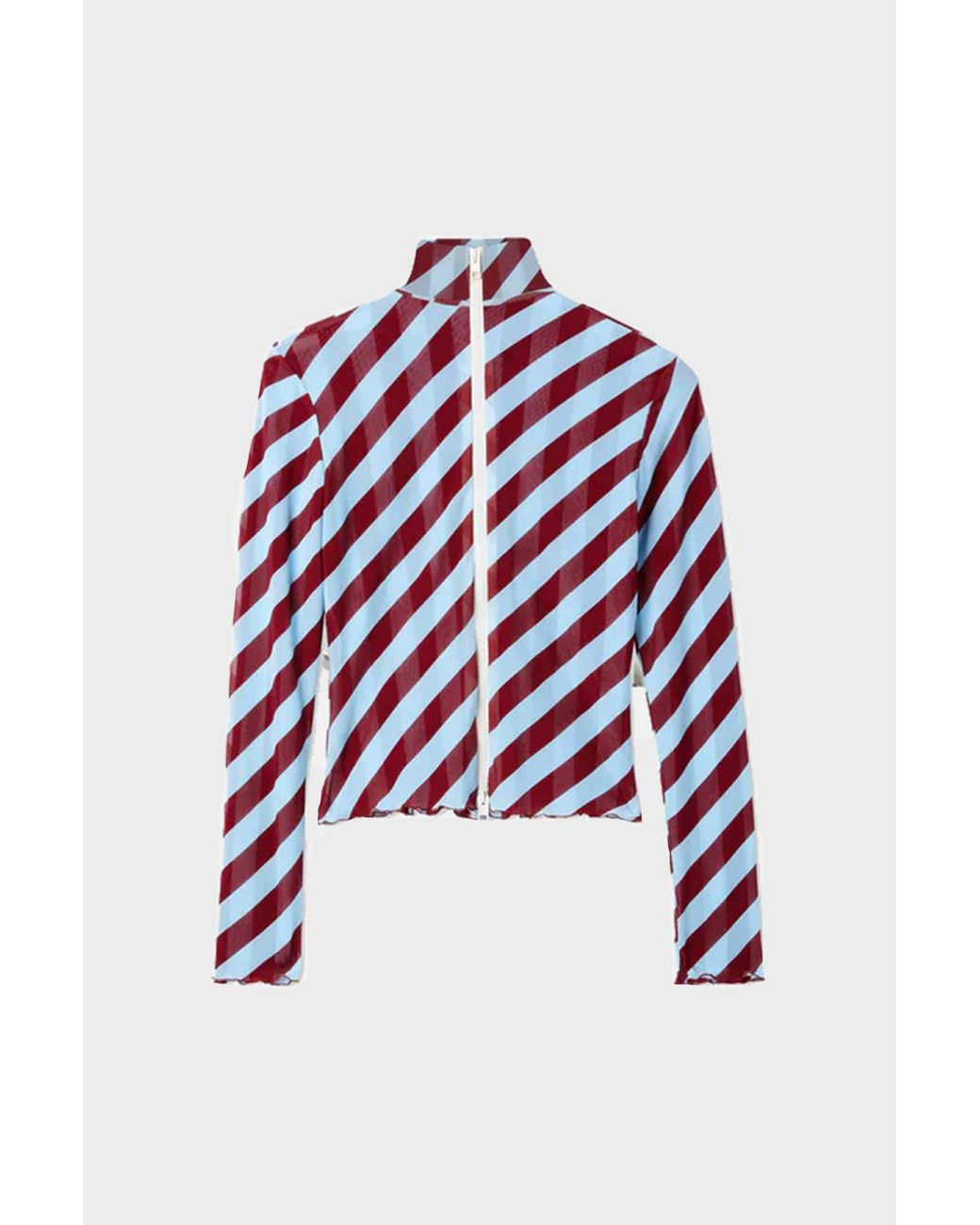 Sunnei logo-print Striped Cotton Overshirt - White