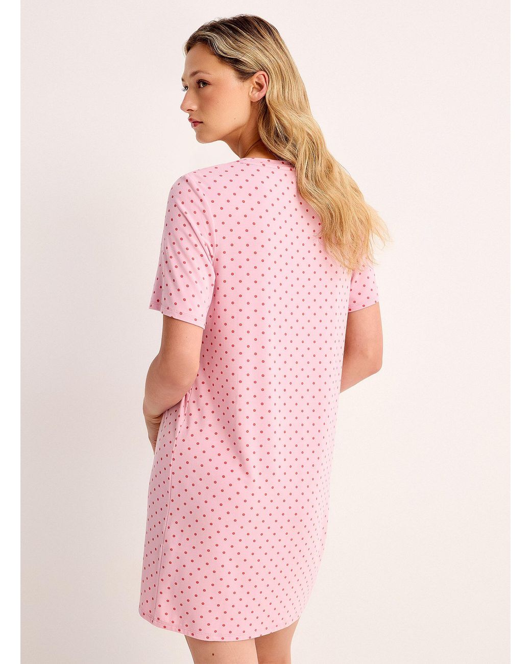 Miiyu Pink Adorable Pattern Soft Sleep Tee