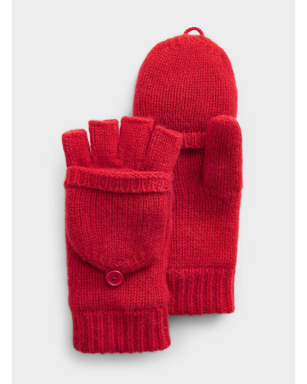 Simon's Red Pure Wool Solid Flip