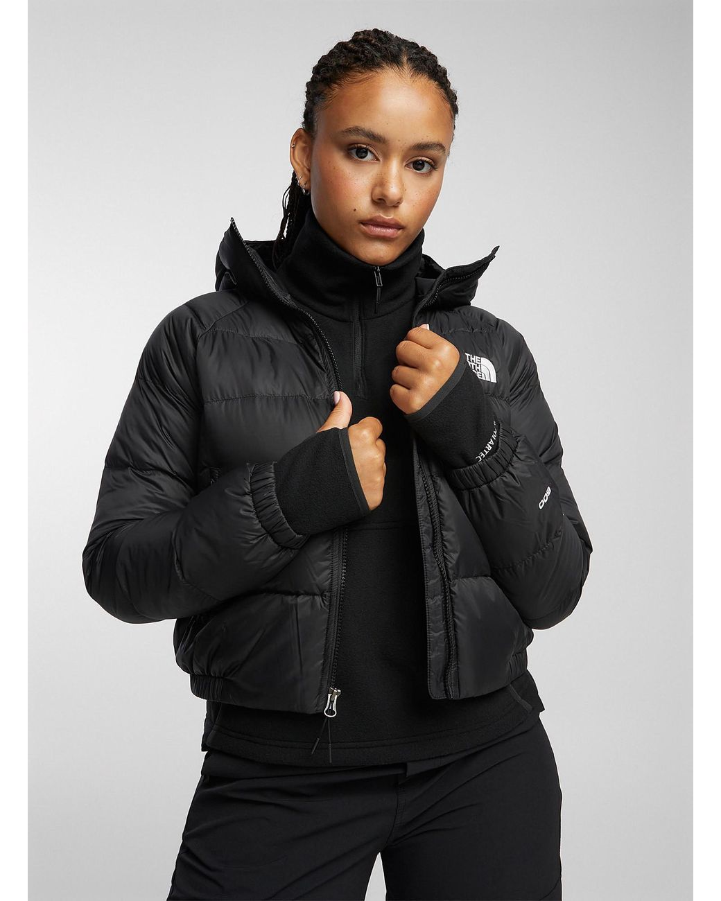 The North Face Hydrenalite Hooded Cropped Puffer Jacket in Black Lyst