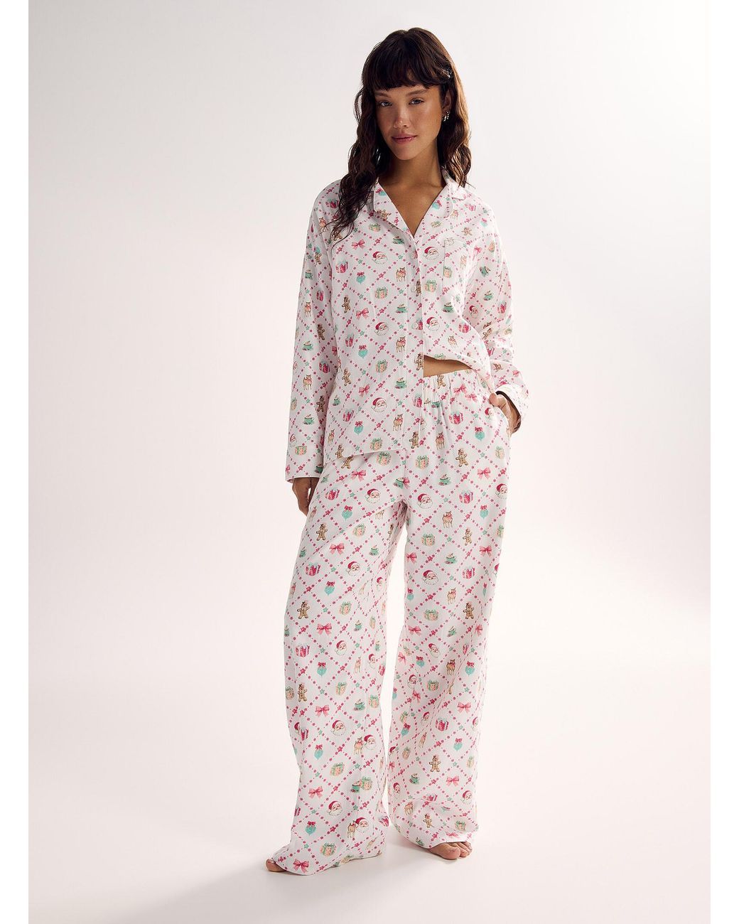 Miiyu Pink Soft Patterned Notched