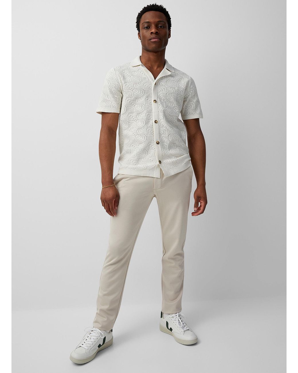 Only & Sons Mark Knit Pant Slim Fit in White for Men
