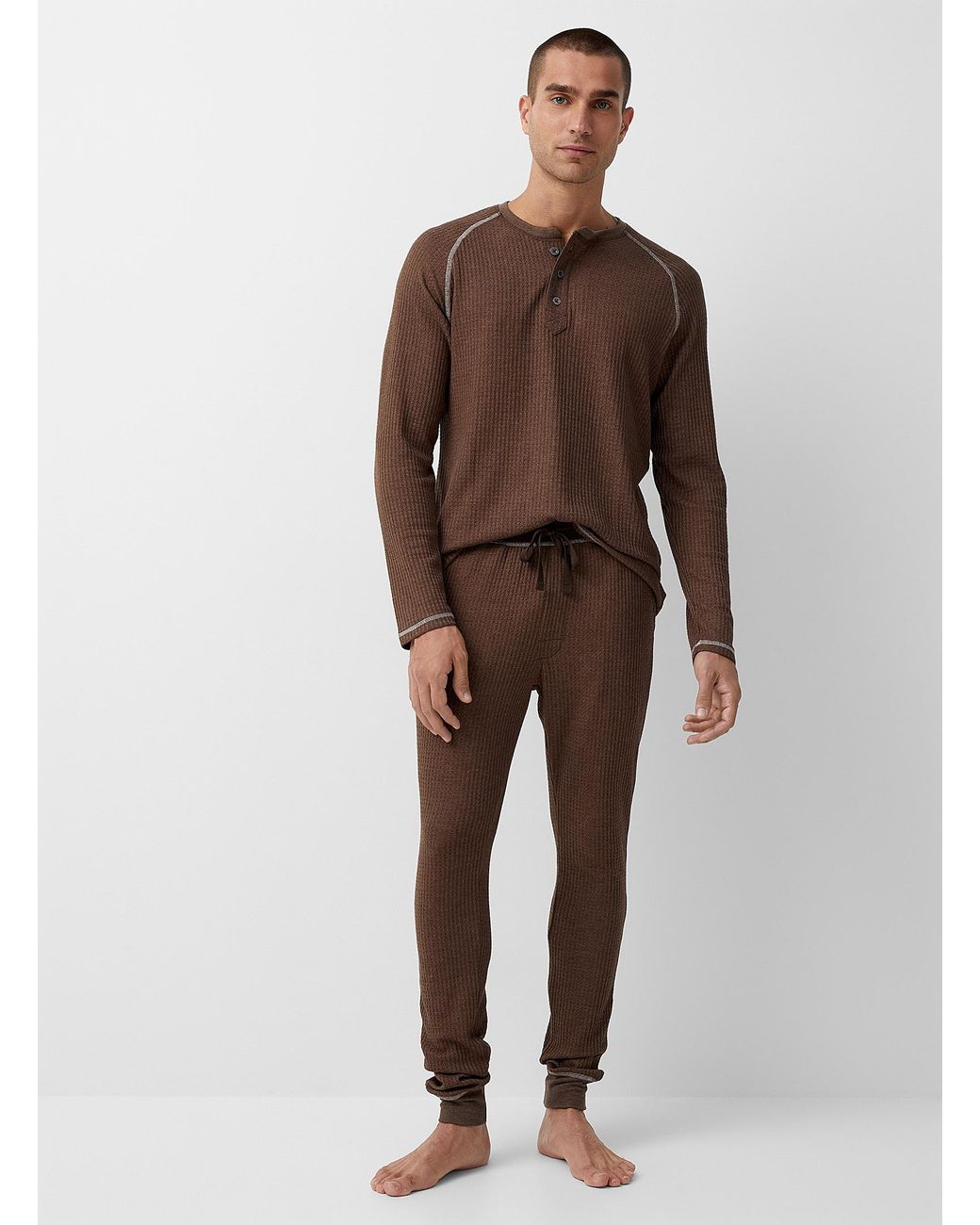 Majestic Waffle in Brown for Men Lyst