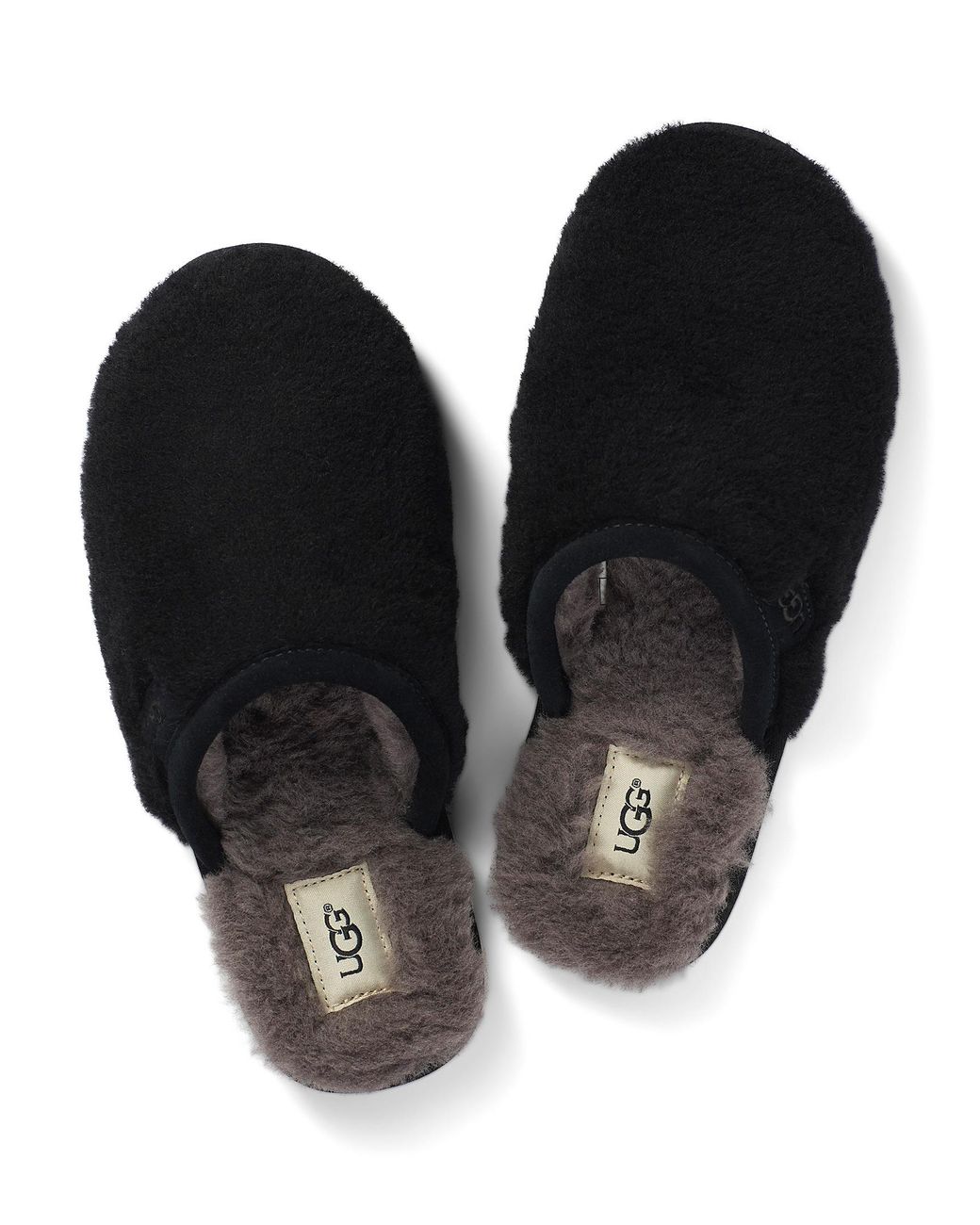 UGG Wool Fluffette Slippers in Black Lyst