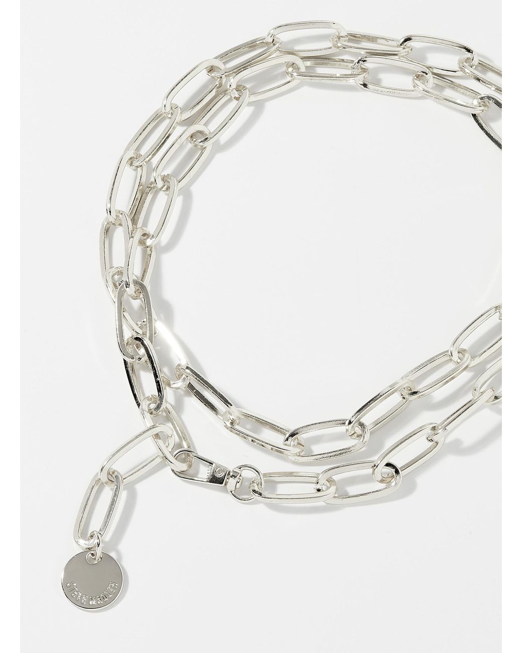 Steve Madden Oval Chain Metallic Belt Lyst