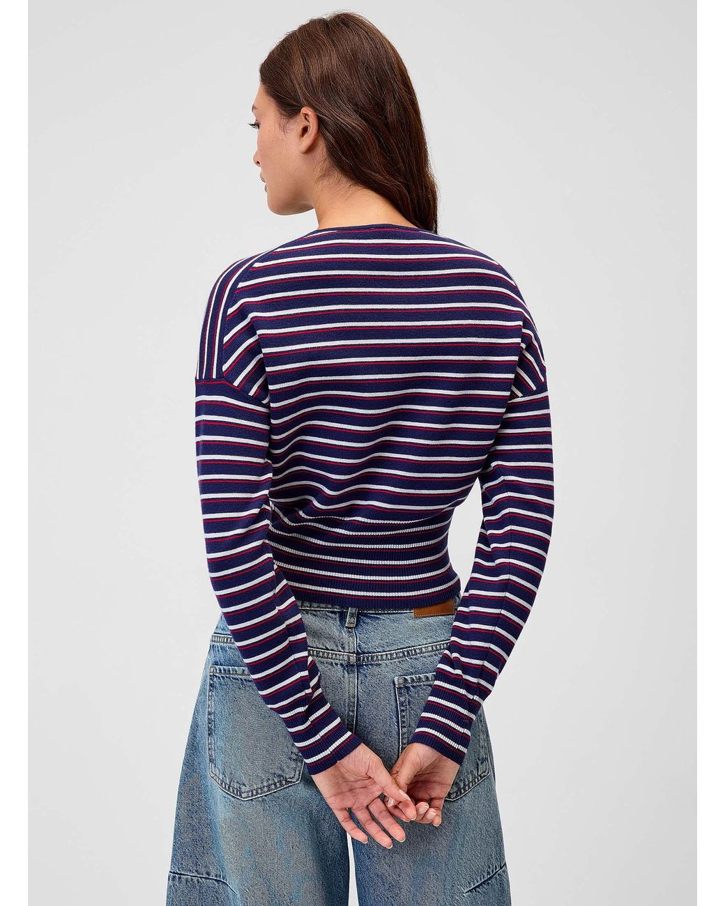 Twik Blue Striped Fitted