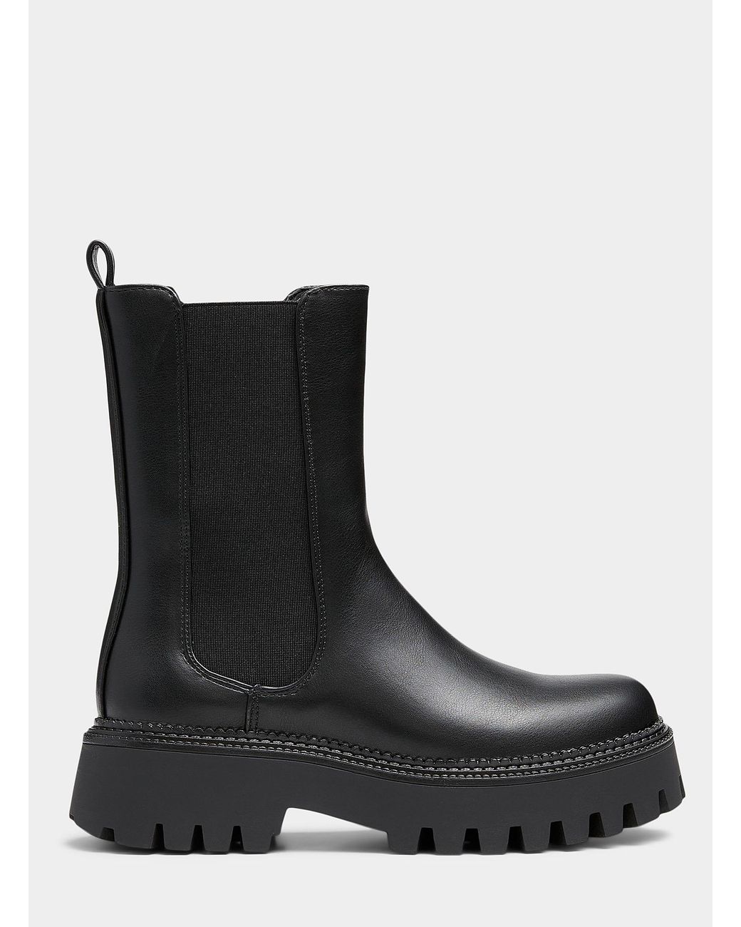 Steve Madden Briona Chelsea High Boots in Black | Lyst