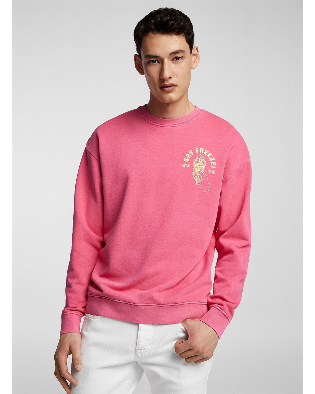 Scotch Soda Say Freeze Sweatshirt in Pink for Men Lyst