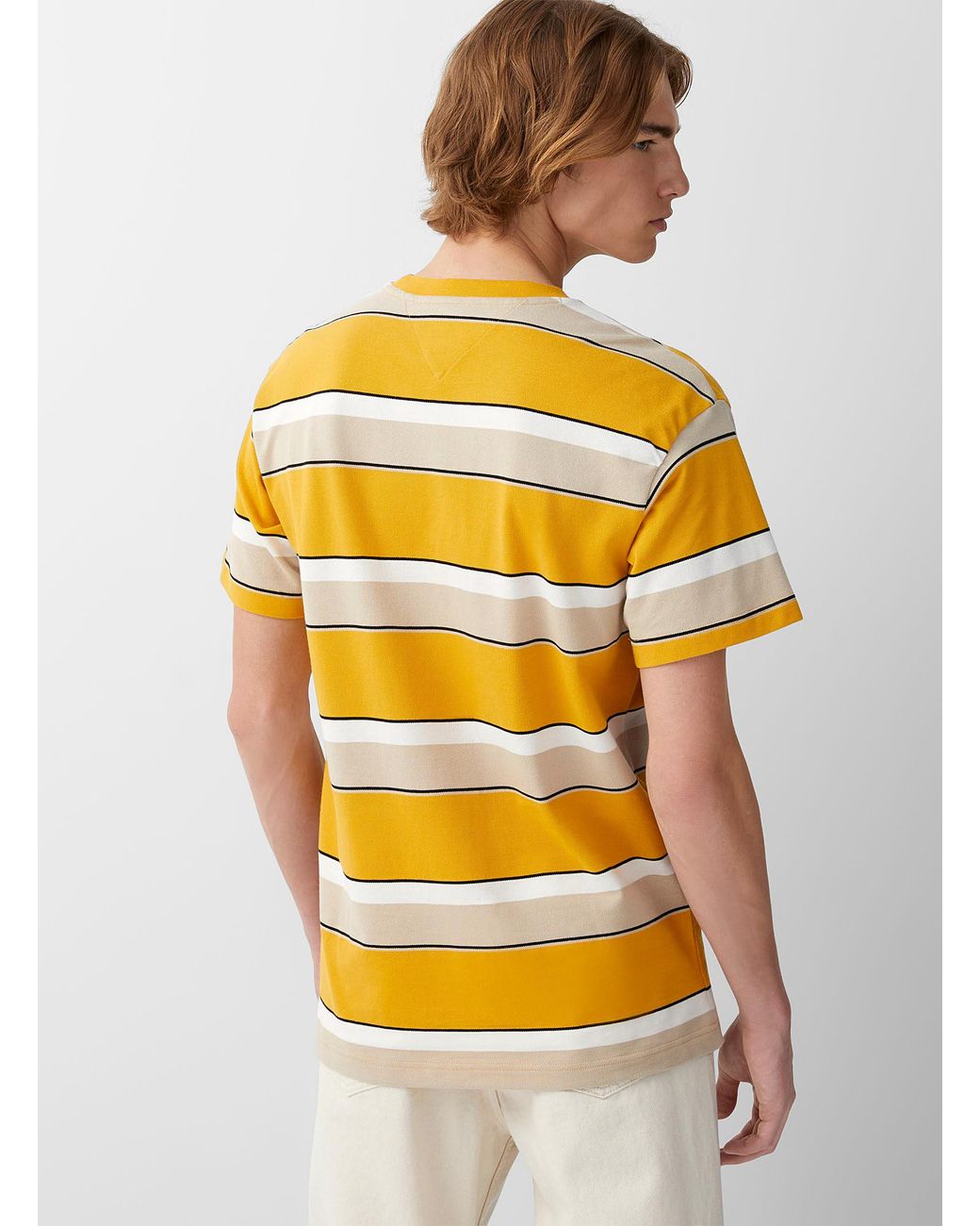 Tommy Hilfiger Mixed Stripe Piqué T in Yellow for Men | Lyst