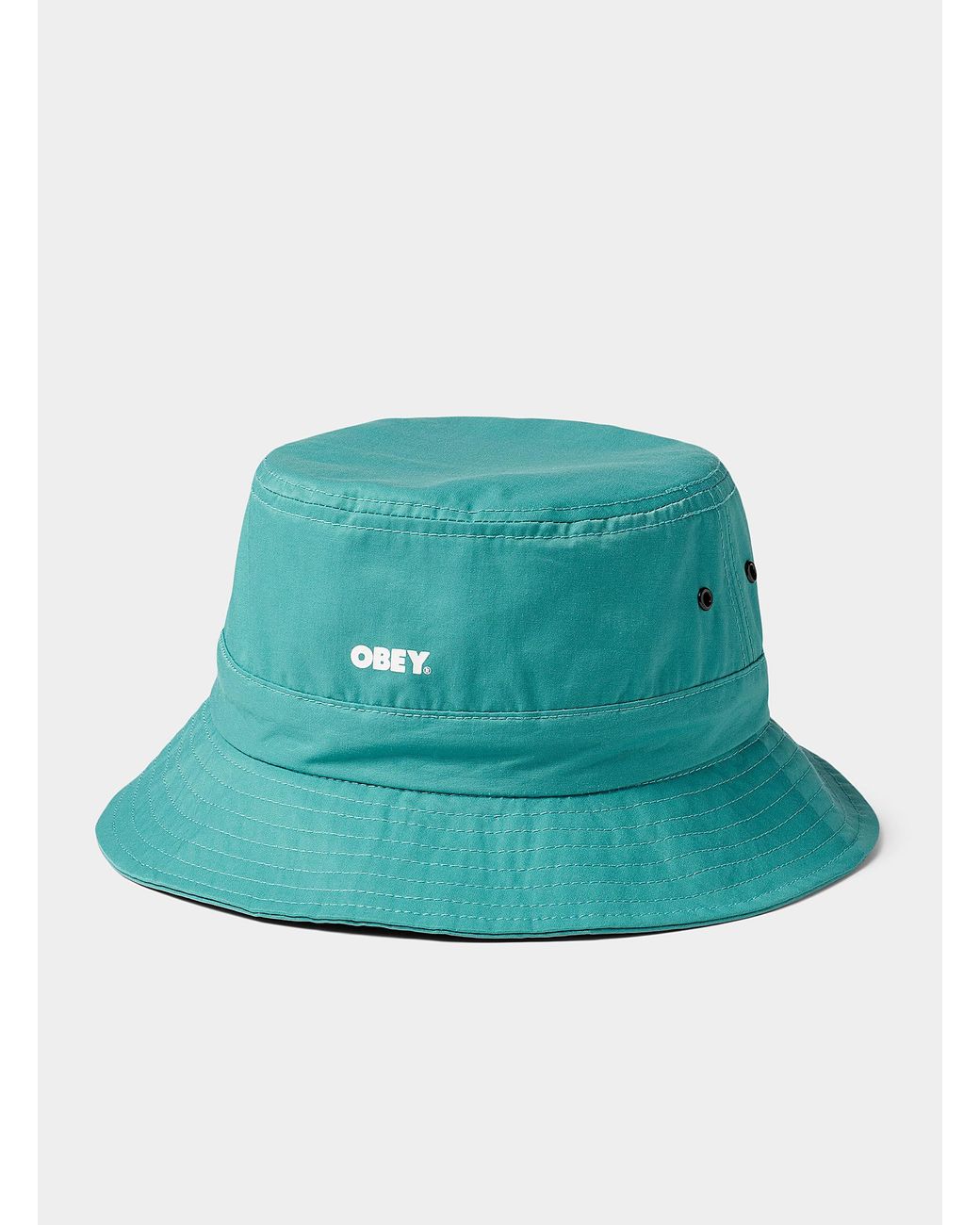 Obey Logo Camper Bucket Hat in Lime 