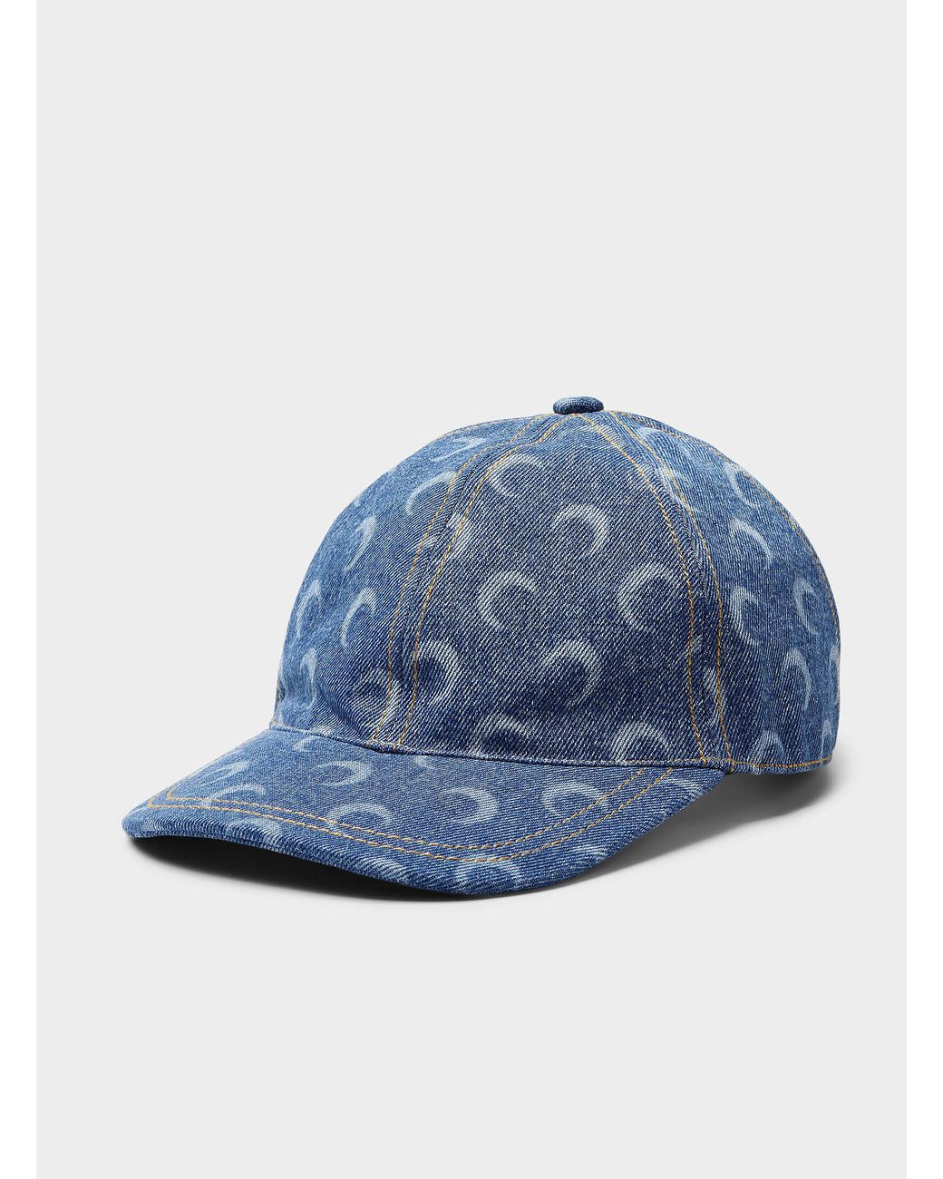 Marine Serre Moon Denim Cap in Blue for Men | Lyst