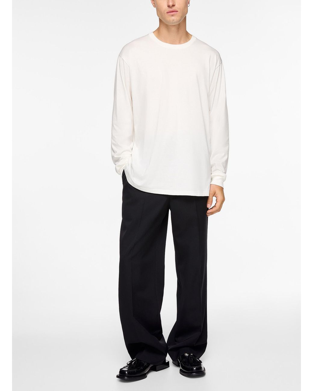 Ssstein White Oversized Long for men