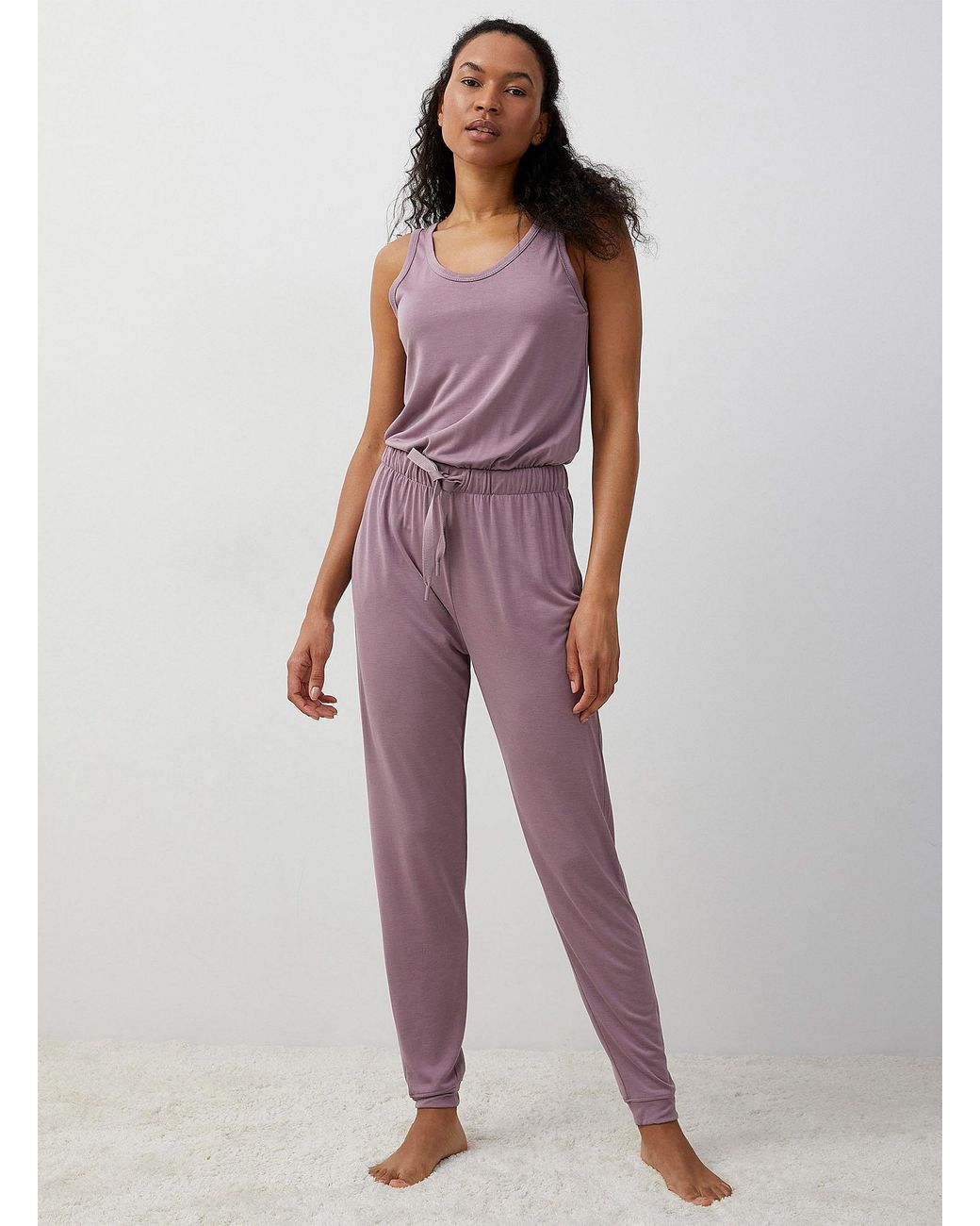 EVERYDAY SUNDAY Mauve Lounge Jumpsuit 
