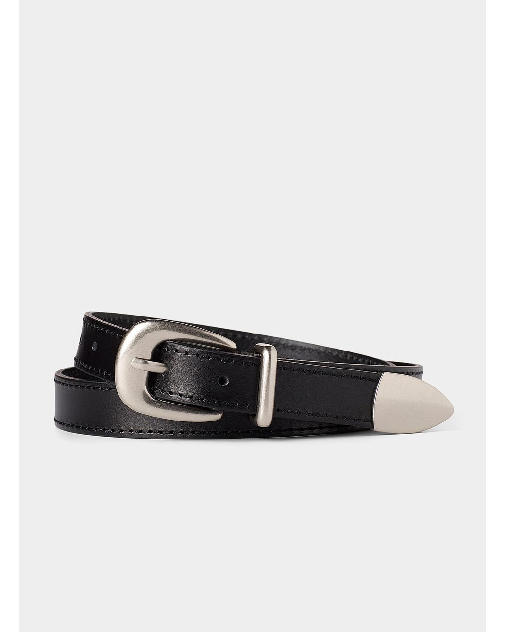 【NOMANUAL】NM WESTERN LEATHER BELT ★韓国の大人気★ Native Leather | Rope Pattern Embossed Leather Belt