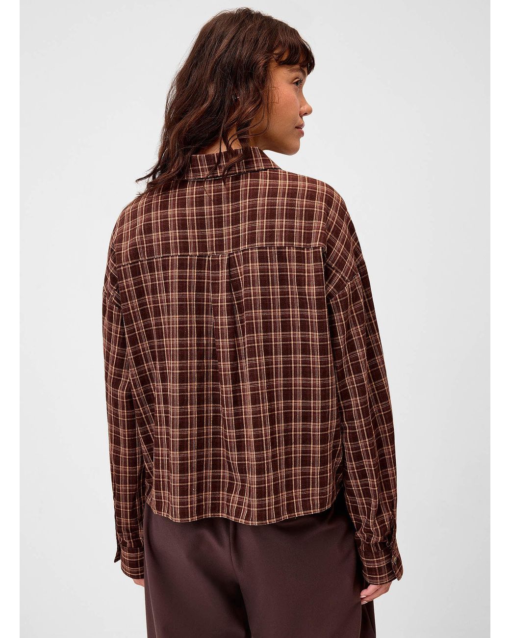 Twik Brown Checkered Boxy