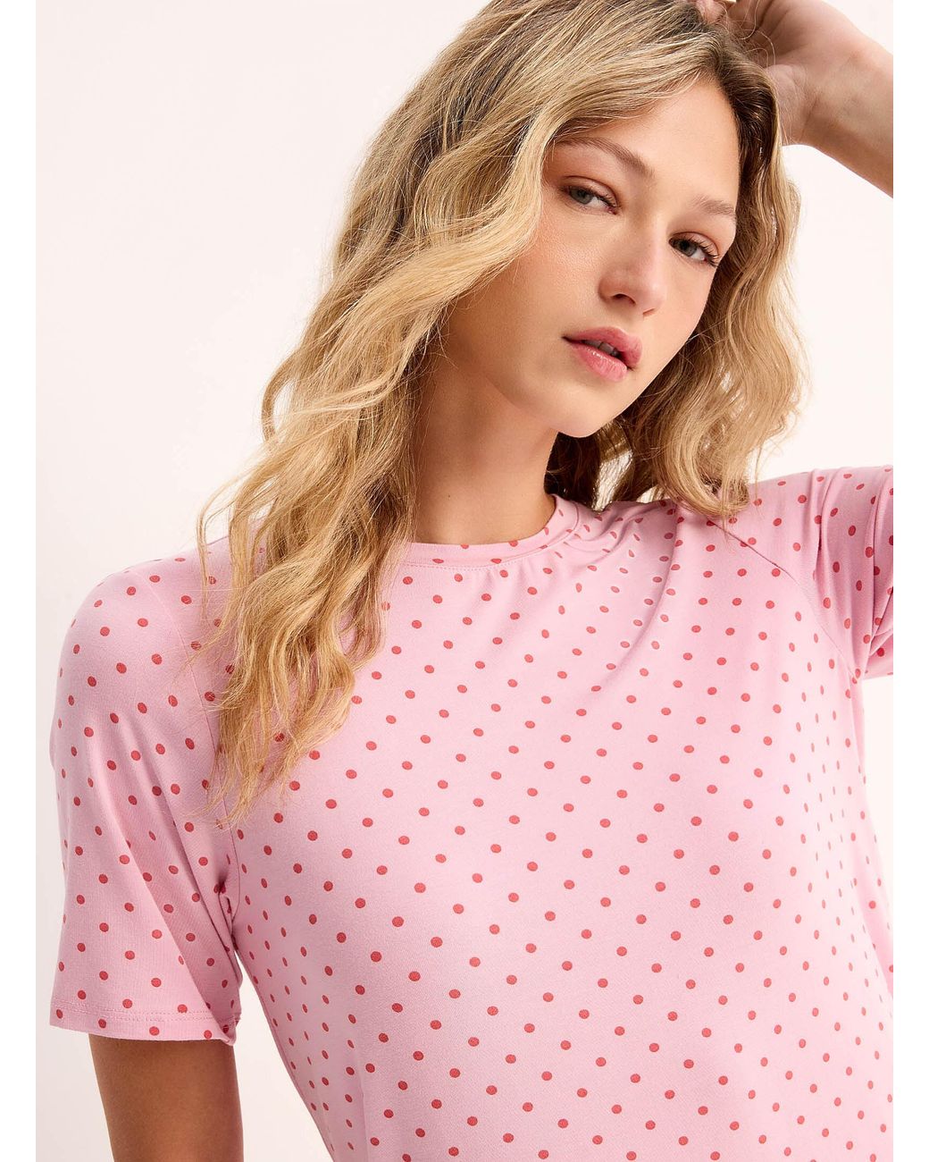 Miiyu Pink Adorable Pattern Soft Sleep Tee