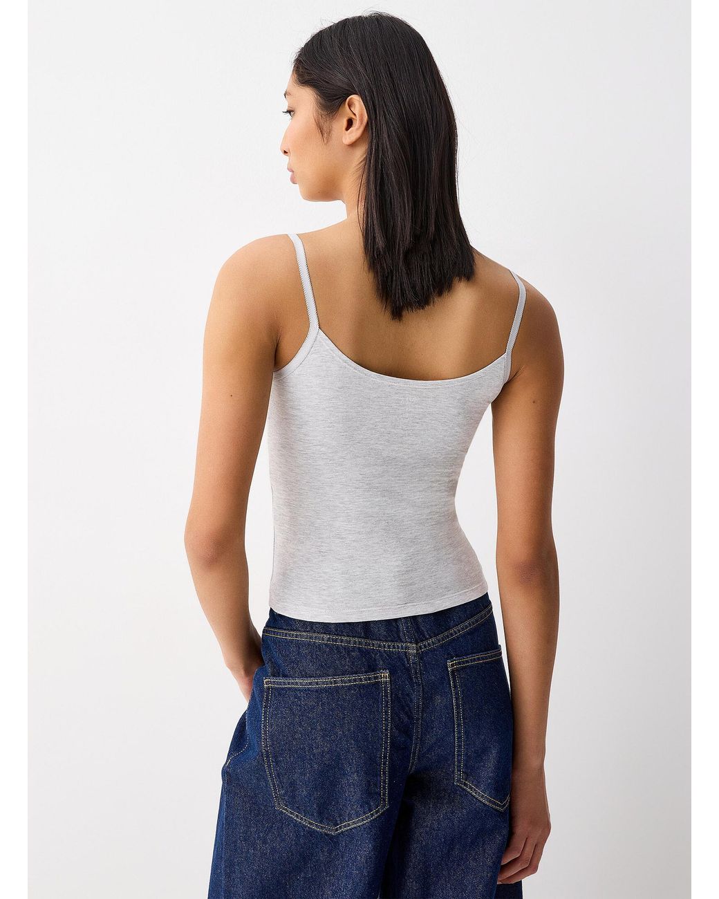 Twik White Ruched Centre Cami