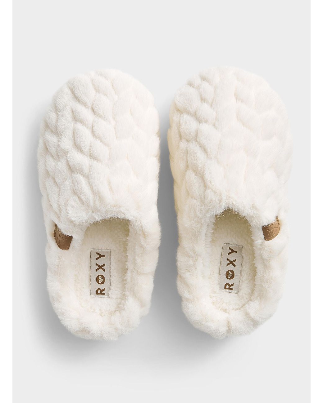 Roxy White Bae Herringbone Faux