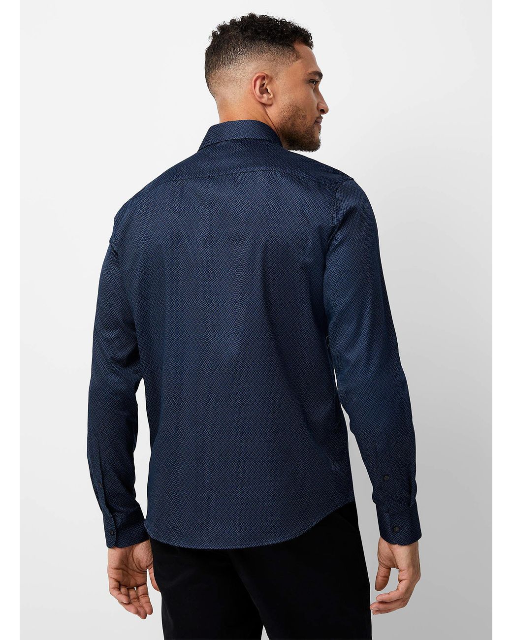 Michael Kors 3d Mosaic Shirt Slim Fit in Blue for Men Lyst