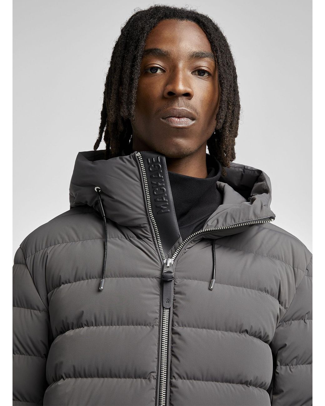 Mackage Jack Quilted Hooded Jacket in Gray for Men Lyst