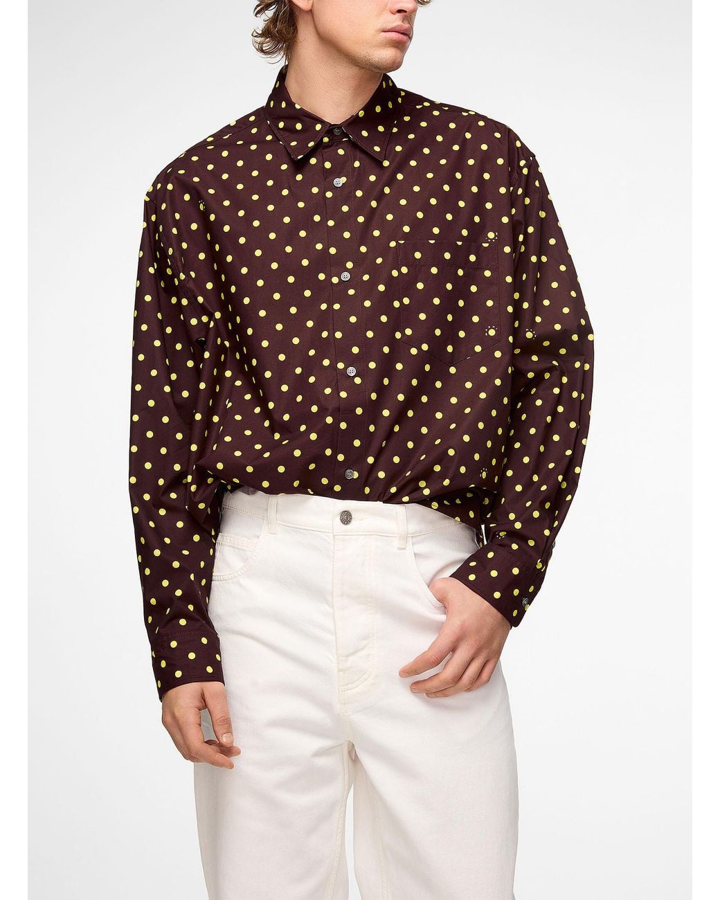 Marni Brown Oversized Polka for men