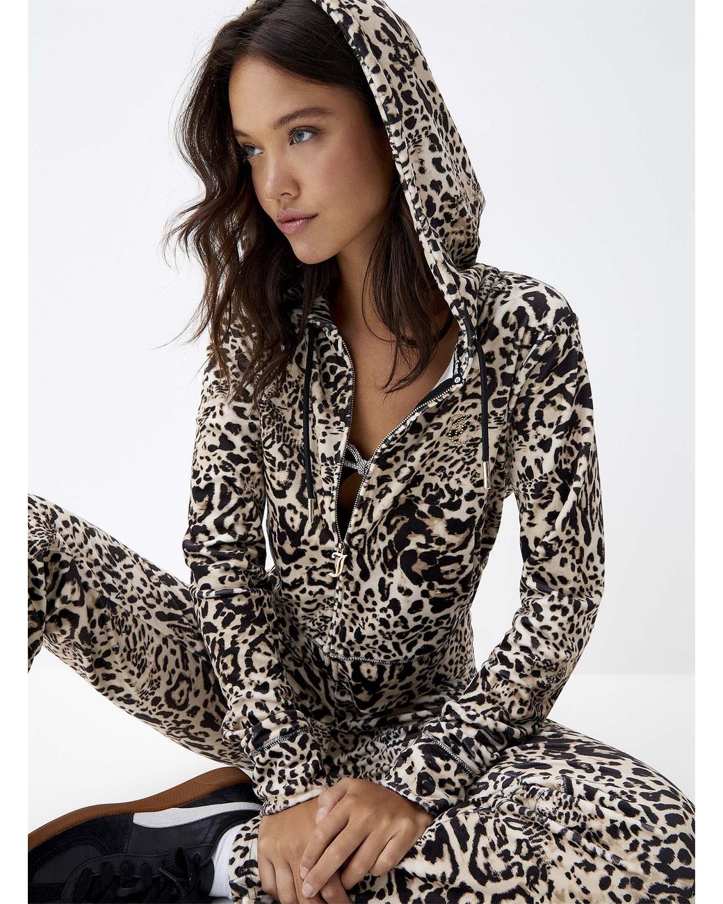 JUICY COUTURE★Leopard Velvet cap JC251 New! Juicy Couture Leopard Velvet Embroidered Logo “Juicy