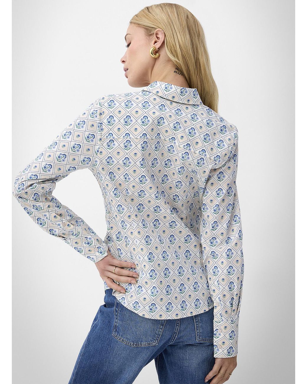 Icône White Organic Cotton Fitted Shirt