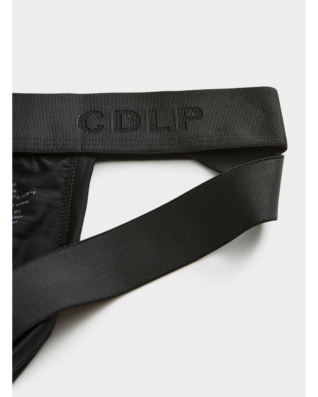 CDLP Black Solid Jockstrap Lyocell for men