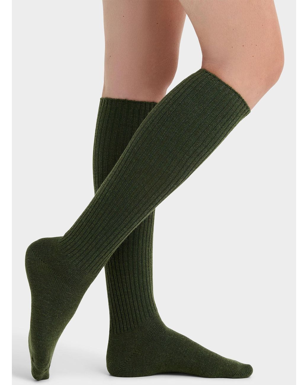 Simon's Green Ribbed Wool