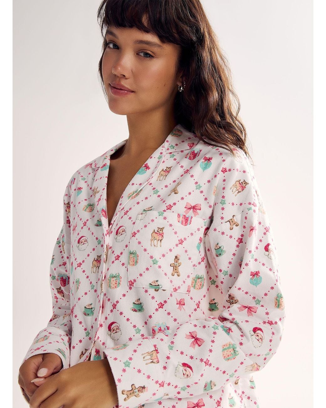 Miiyu Pink Soft Patterned Notched