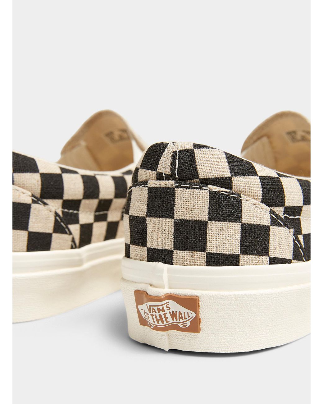 vans slip on eco theory checkerboard
