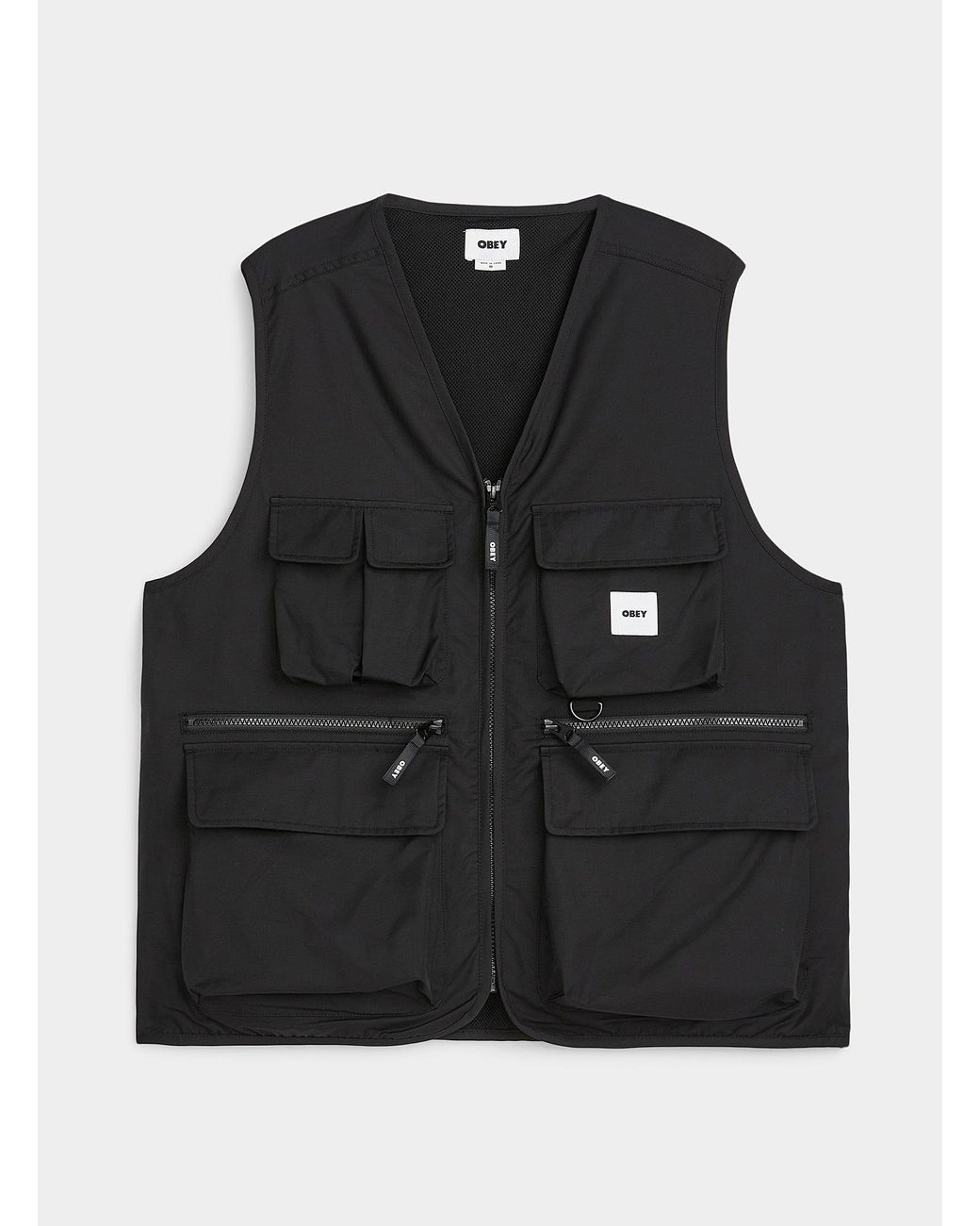 Obey Warefield Tactical Vest in Black for Men | Lyst