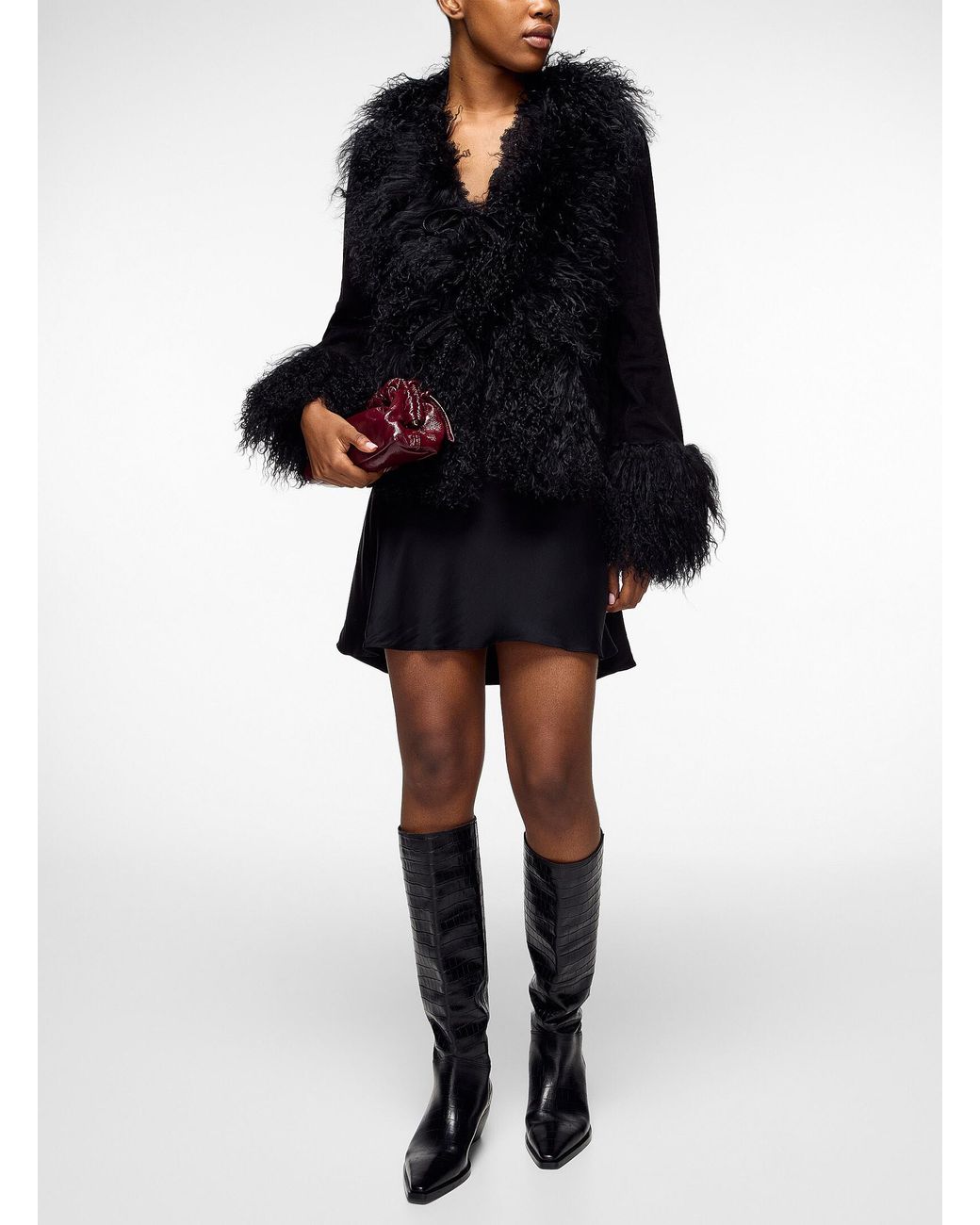 Rixo Black Sammy Suede Jacket