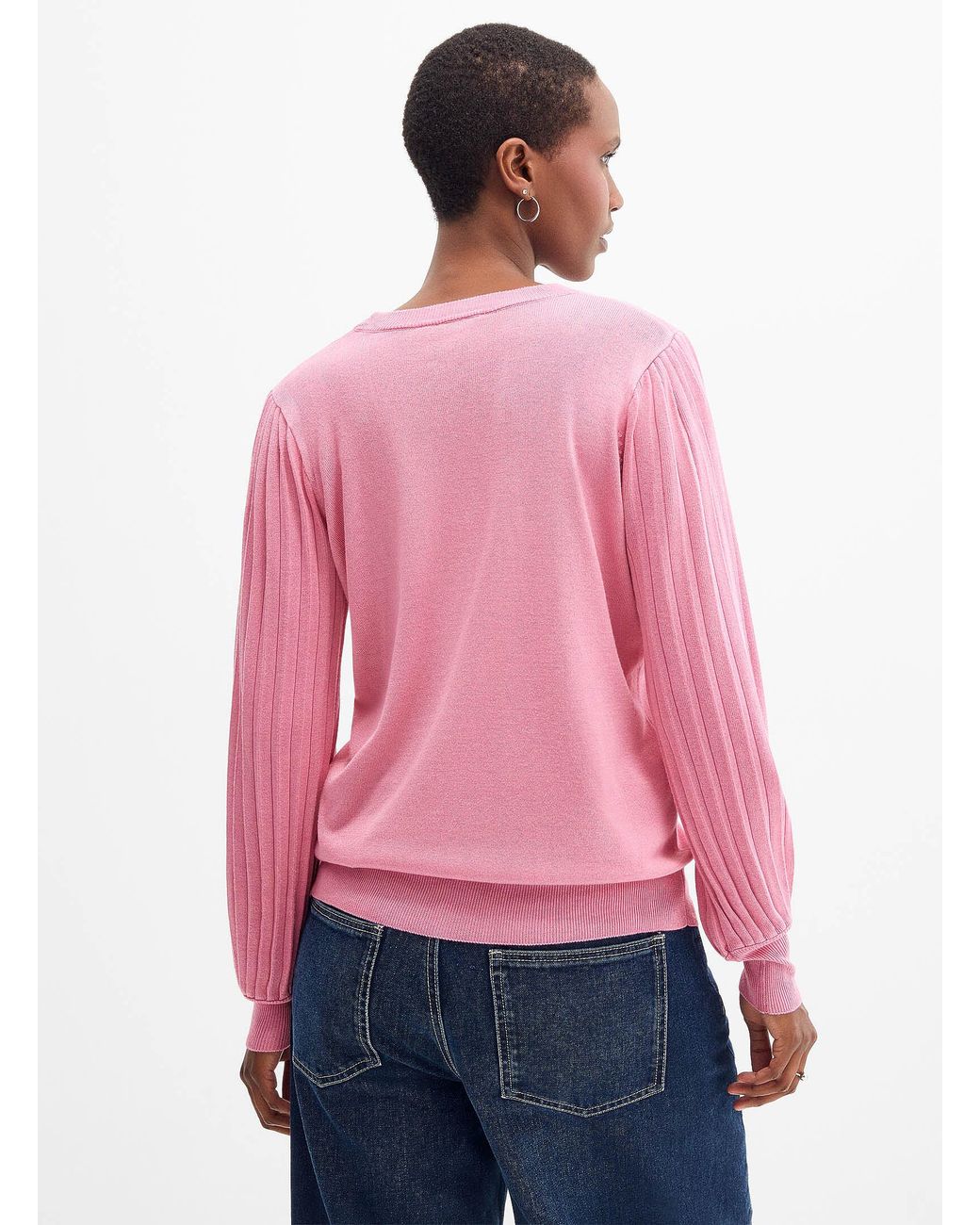 Kaffe Pink Pleated Sleeves Fine